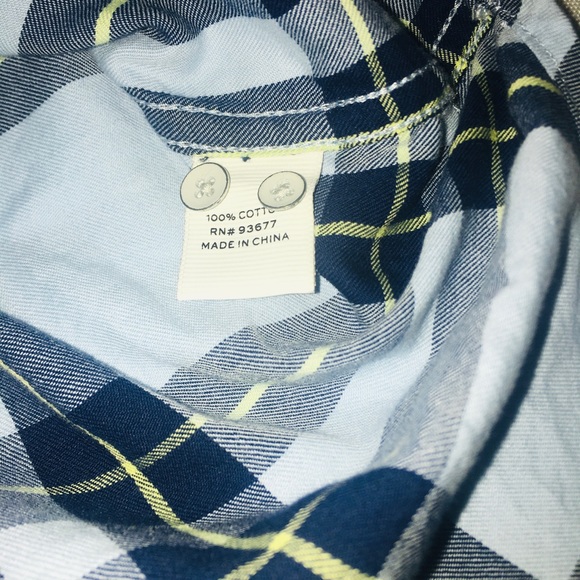 Stylus Blue Plaid Button Down Shirt Size L - Picture 4 of 5